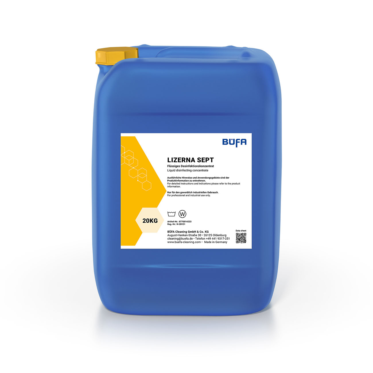Lizerna Sept: Vloeibaar bleek- en ontsmettingsmiddel concentraat 20 KG - BÜFA