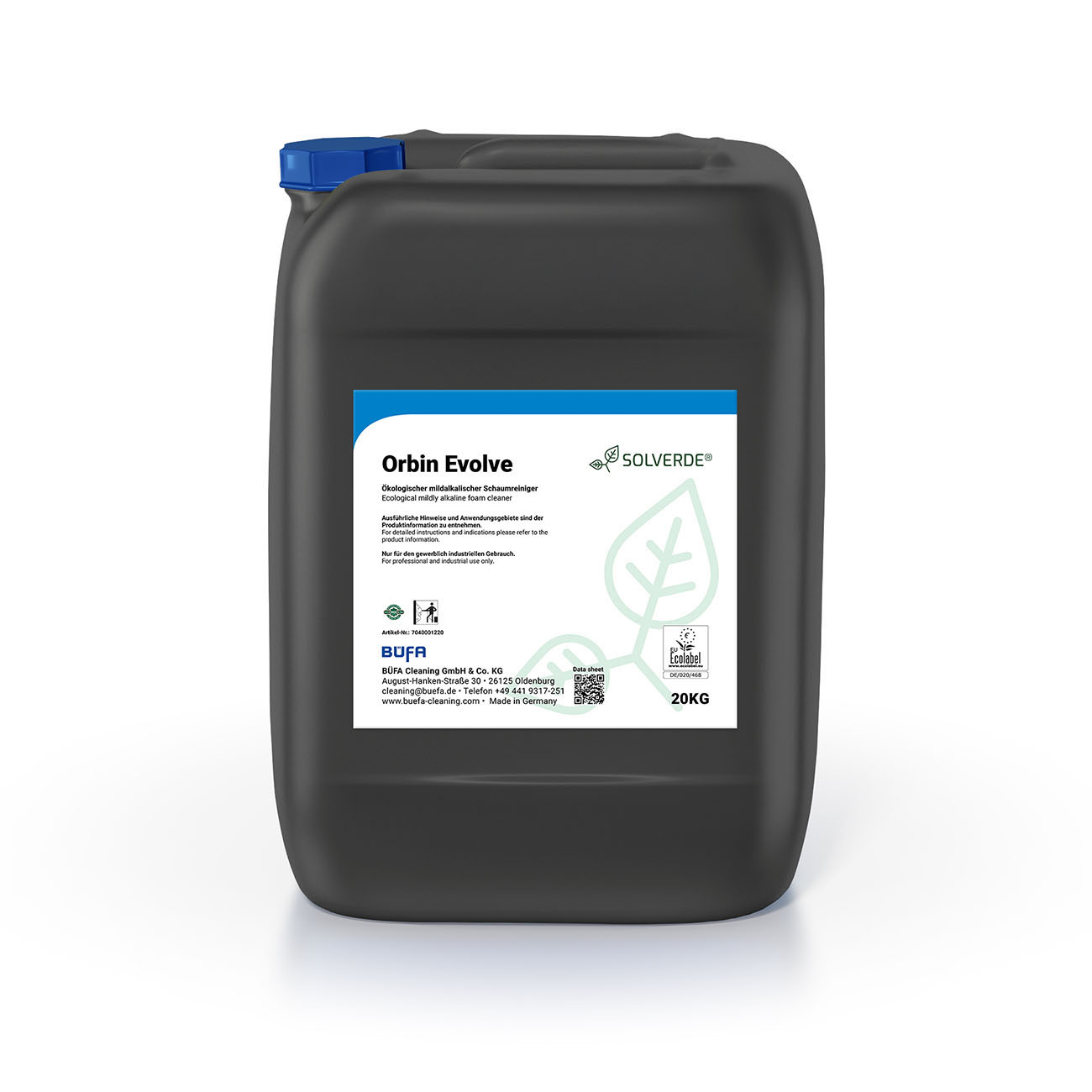 Orbin Evolve: Mild alkalische schuimreiniger op ecologische basis 20 KG - BÜFA