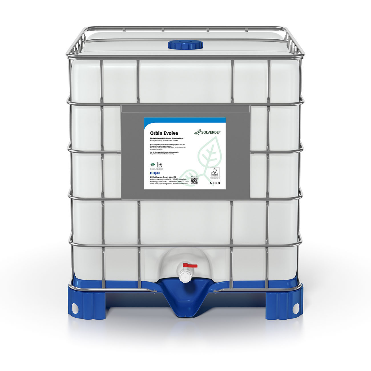 Orbin Evolve: Mild alkalische schuimreiniger op ecologische basis 630 KG - BÜFA