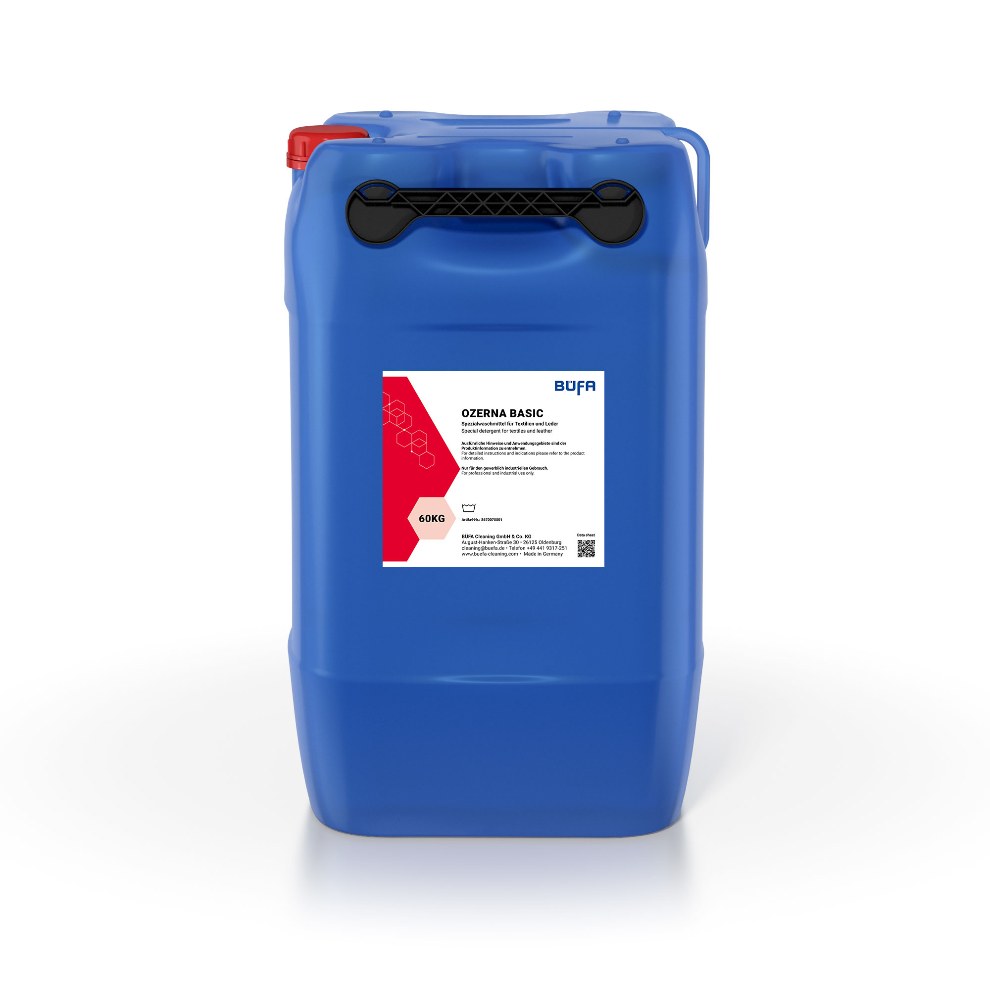 Ozerna Basic: Speciaal wasmiddel voor textiel en leer 60 KG - BÜFA